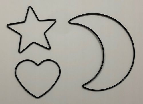 Obręcz metalowa SERCE CZARNE do łapacza snów 12cm na Arena.pl