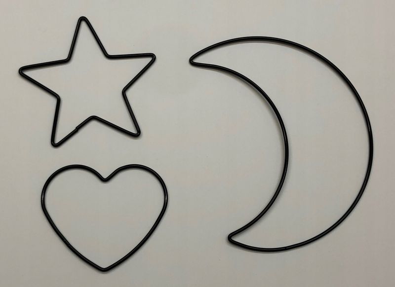 Obręcz metalowa SERCE CZARNE do łapacza snów 12cm zdjęcie 6