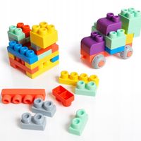 Klocki gumowe miękkie sensoryczne konstrukcyjne duże zestaw 30 SZT