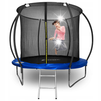 TRAMPOLINA OGRODOWA DLA DZIECI Z SIATKĄ WEWNĘTRZNĄ I DRABINKĄ 8FT 244 cm