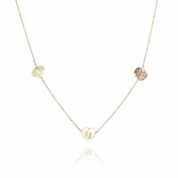 naszyjnik stal szlachetna pozłacana 14k złotem nst2045