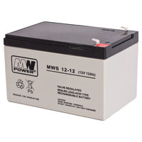 MWS 12-12: Akumulator VRLA AGM 12V/ 12Ah