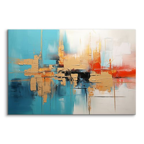 Obraz Canvas Do Salonu Abstrakcja Elementy Złota Styl Glamour 70cm x 50cm na Arena.pl