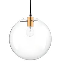 Kulista lampa wisząca Upata salonowa ball czarna złota