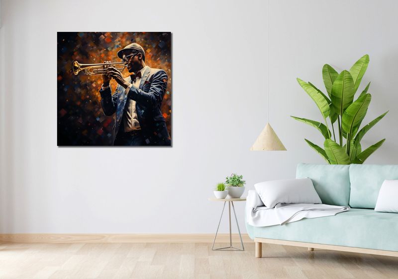 Obraz 90x90cm Symfonia na Trąbce zdjęcie 2