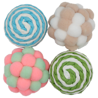 Zabawka dla kota zestaw 4 piłek sznurkowych i pluszowych UNIQ PETS