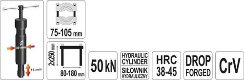 YATO ŚCIĄGACZ SEPARATOR SIŁOWNIK HYDRULICZNY 5T na Arena.pl