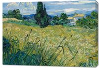 Obraz 100x70cm  Green Wheat Field with Cypress, Van Gogh Vintage