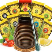 Zestaw Startowy Yerba Mate Green 500g Tykwa MIODOWA Bombilla 10x50g