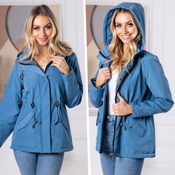 TALIOWANA WIOSENNA Kurtka PARKA z Kapturem 3 KOLORY Przejściowa XL zdjęcie 10
