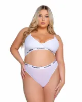 playboy lifestyle curvy komplet bielizny 2-częściowy biały plus size