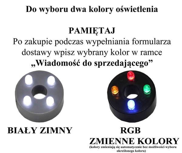 POMPA POMPKA DO FONTANNY PODŚWIETLENIE 4xLED H=65cm Q= 280l/h Moc=4W na Arena.pl