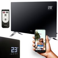 Grzejnik elektryczny szklany EVI PRO aż 2400W energooszczędny LED + WiFi