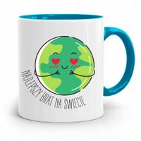 Kubek Błękitny Prezent Najlepszy Brat Na Świecie Z Nadrukiem Ze Zdjęciem