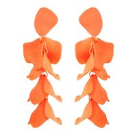 Lekkie kolczyki akrylowe płatki pomarańczowe10 cm
