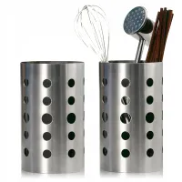 STALOWY OCIEKACZ NA SZTUĆCE ORGANIZER KUCHENNY KOSZYK POJEMNIK NA PRZYBORY