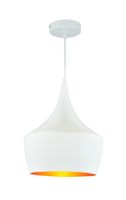 Lampa wisząca biała złota okrągła nowoczesna nad stół 28 cm Polux