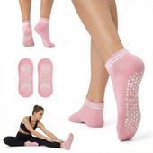 Skarpetki antypoślizgowe do jogi pilatesu baletu paski bawełna 35-38
