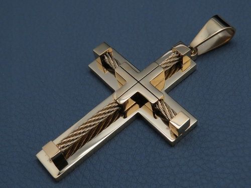 DUŻY KRZYŻ KRZYŻYK ZAWIESZKA NA ŁAŃCUSZEK STAL 316 na Arena.pl