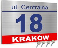 DUŻA Tabliczka ADRESOWA ALUMINIOWA 30x20 numer dom