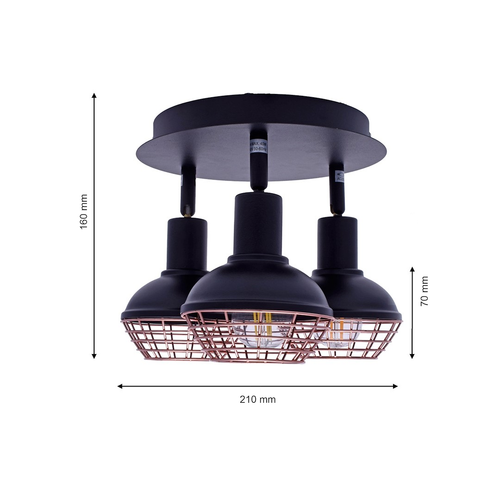Lampa sufitowa LOGAN 3xE14 na Arena.pl
