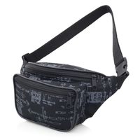 NERKA saszetka biodrówka damska polska napisy N108 czarna