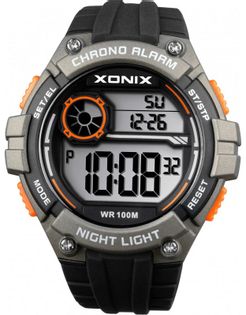 Xonix Zegarek męski sportowy,stoper, podświetlenie, alarm, wodoszczelny 100 m , antyalergiczny