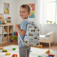 Plecak Worek Bawełniany dla dzieci - Maszyny Budowlane