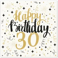 serwetki premium birthday "30" 40cmx40cm 50szt