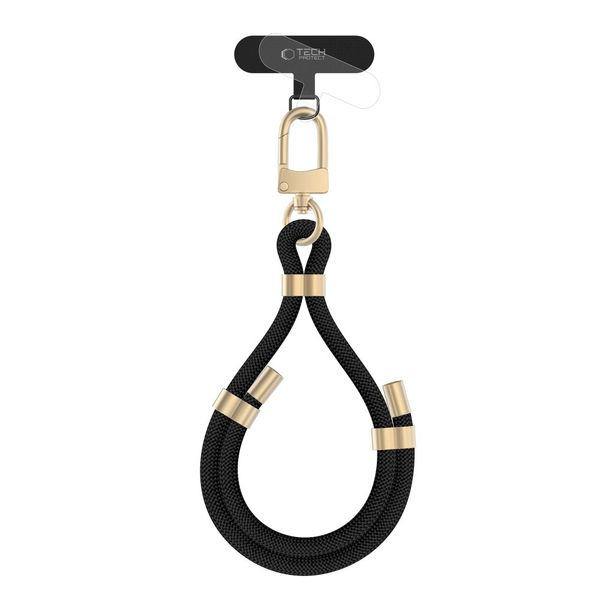 TECH-PROTECT C4S ROPE WRIST STRAP BLACK/GOLD zdjęcie 1