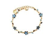 kwiatowa, niebieska bransoletka z kolekcji blossom (b8156au/1/n)