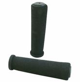 Chwyty rowerowe na kierownicę piankowe czarne z korkami