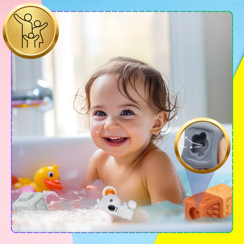 miękkie kreatywne klocki sensoryczne dla niemowląt dzieci funkcja gryzaka na Arena.pl