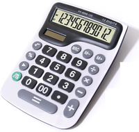 Kalkulator Biurowy 12 Cyfr Duży Wyświetlacz LCD Solar Bateria