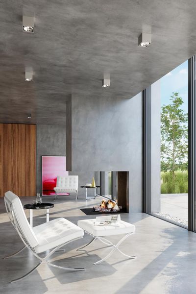 Sufitowa LAMPA kostka SL.0699 plafon kwadratowy downlight metalowy szary zdjęcie 3