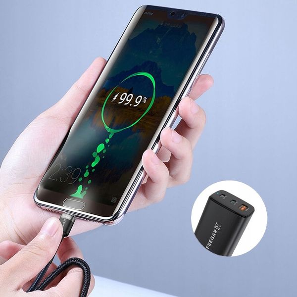 Feegar Evolution Kabel USB-C Typ-C 100W 5A PD Quick Charge 3.0 Nylon zdjęcie 9