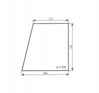szyba boczna lewa prawa ciągnika URSUS C-330 Kabina sokółka bezbarwna