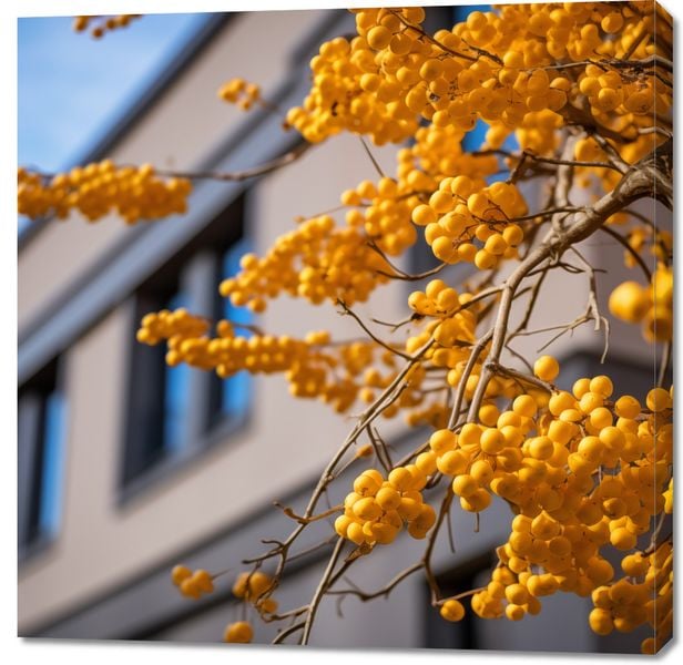 Obraz 100x100cm Złote Jagody zdjęcie 1