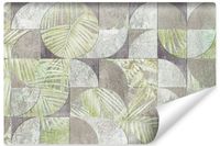 Fototapeta Wzór GEOMETRYCZNY Beton Abstrakcja Mur Liście 135cm x 90cm