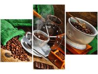 60CM 90 ZEGAR 3 ELEM KAWA NATURALNA ŚCIENNY