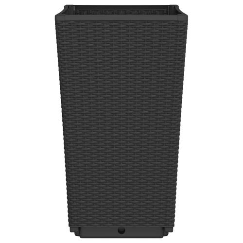 Donice ogrodowe, 2 szt., czarne, 32,5x32,5x57, PP na Arena.pl