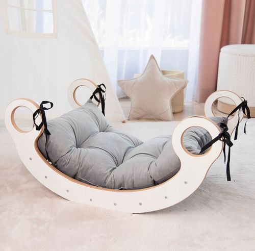 Zestaw Bujak Montessori + Ścianka + Zjeżdżalnia +Poduszka DREWNO CERTYFIKAT na Arena.pl