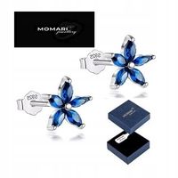 KOLCZYKI SREBRNE 925 RODOWANE KWIATY DLA KOBIETY