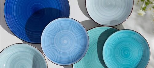 Serwis obiadowy na 6 osób zestaw talerzy ceramicznych AZURE AURA 6 os 18 el na Arena.pl