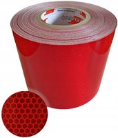 TAŚMA ODBLASKOWA PREMIUM CZERWONA SAMOPRZYLEPNA PLASTER MIODU ORALITE 10CM