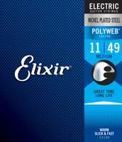Struny do gitary elektrycznej Elixir 12100 Nickel POLYWEB Coating 11-49