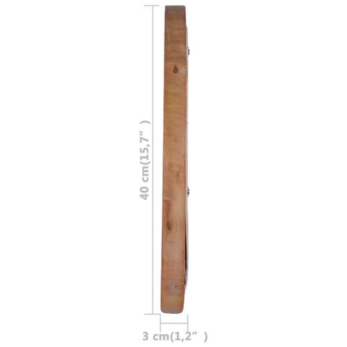 Lustro ścienne, 40 cm, drewno tekowe, okrągłe na Arena.pl