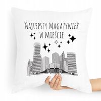 Poduszka Prezent Dla Najlepszego Magazyniera Z Nadrukiem Ze Zdjęciem