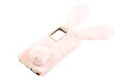 Etui z futerkiem króliczek do Samsung Galaxy A72 różowy