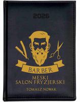 KALENDARZ A5 2026 TYGODNIOWY terminarz nadruk PLANER DLA BARBERA